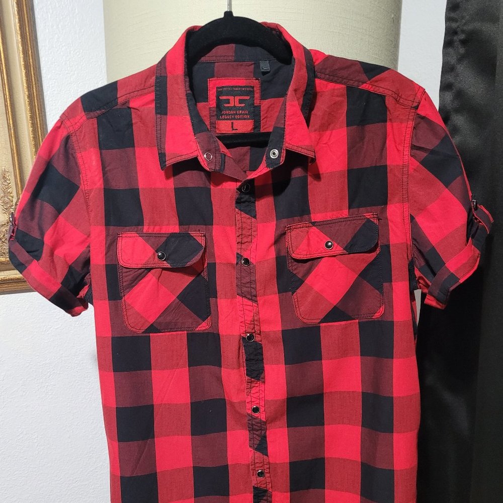 Men's Plaid Short Sleeve Shirt